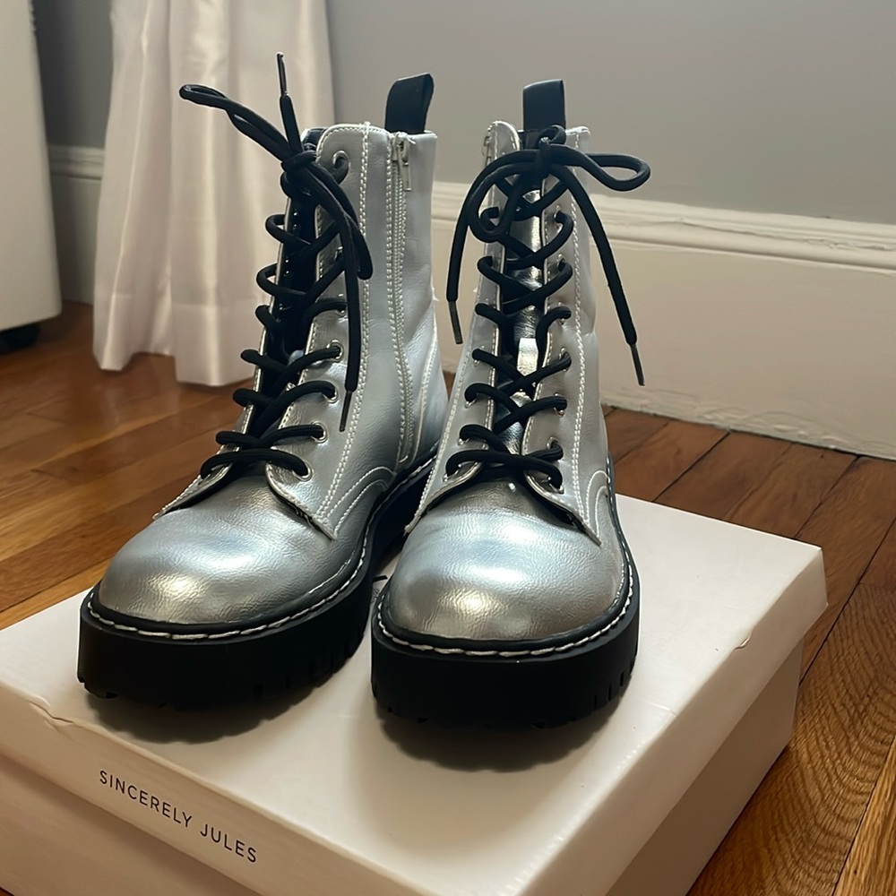 COPY - Sincerely Jules Harley 🩶 Metallic Boots 🩶